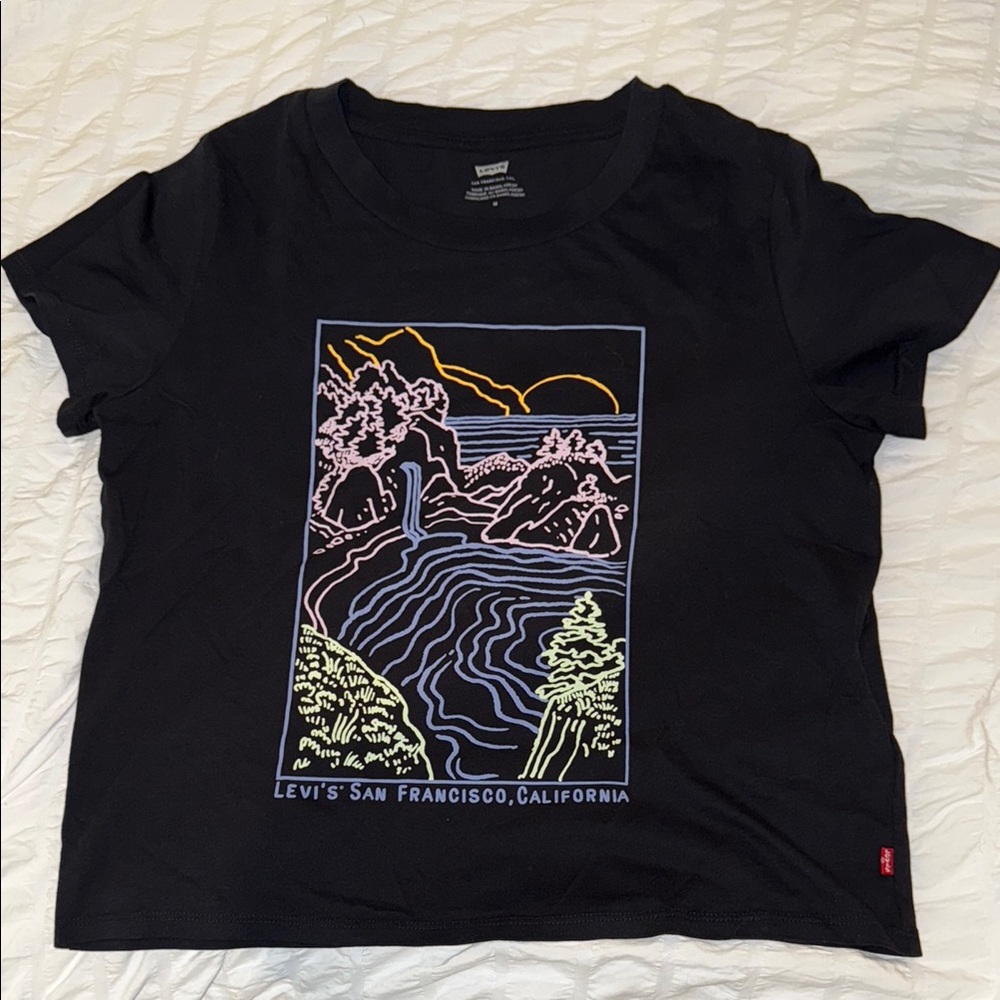 NWOT Levi's Black Short Sleeve Graphic Tee (100% Cotton)